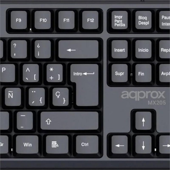 Approx Teclado Español Appmx205 USB Cable 1.45m Negro Approx Teclado Español Appmx205 USB Cable 1.45m Negro
