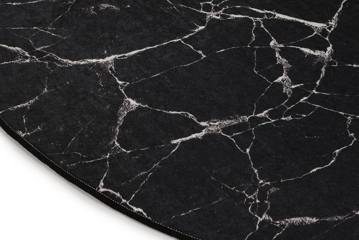 Conceptum DJT Alfombra de Poliéster Lavable a Máquina, 60 x 90 cm, Diseño Marble Oval
