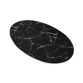 Conceptum DJT Alfombra de Poliéster Lavable a Máquina, 60 x 90 cm, Diseño Marble Oval