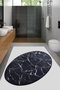 Conceptum DJT Alfombra de Poliéster Lavable a Máquina, 60 x 90 cm, Diseño Marble Oval