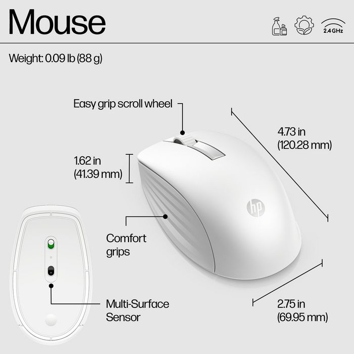 HP 655 Wireless Keyboard and Mouse Combo Blanco