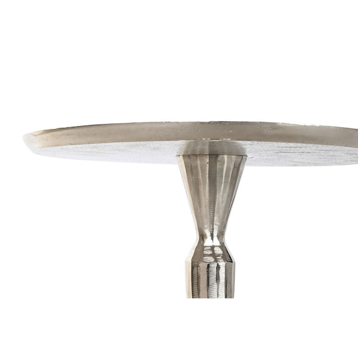 DKD Home Decor Mesita Auxiliar de Aluminio Plateada
