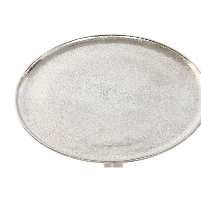 DKD Home Decor Mesita Auxiliar de Aluminio Plateada