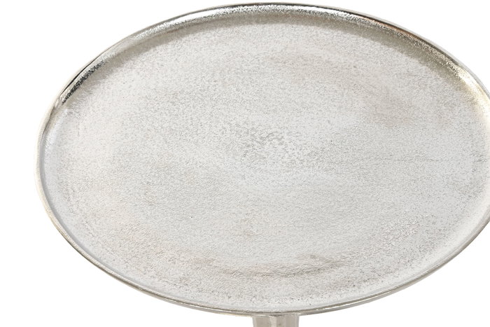 DKD Home Decor Mesita Auxiliar Moderna Plateada 58 x 41 x 41 cm