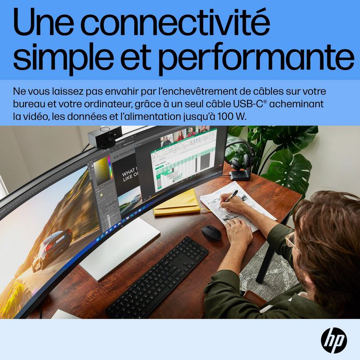 HP E45c G5 Monitor Curvo 44.5 pulgadas Dual Quad HD 165 Hz