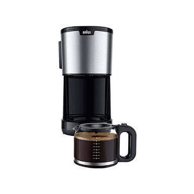 Braun Máquina espresso totalmente automática KF 1500, 1000 W, para café molido, jarra 10 tazas, color negro/edelstahl, con función anti goteo y apagado automático Braun Máquina espresso totalmente automática KF 1500, 1000 W, para café molido, jarra 10 tazas, color negro/edelstahl, con función anti goteo y apagado automático