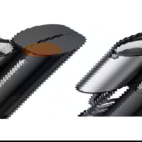 Braun Máquina espresso totalmente automática KF 1500, 1000 W, para café molido, jarra 10 tazas, color negro/edelstahl, con función anti goteo y apagado automático Braun Máquina espresso totalmente automática KF 1500, 1000 W, para café molido, jarra 10 tazas, color negro/edelstahl, con función anti goteo y apagado automático