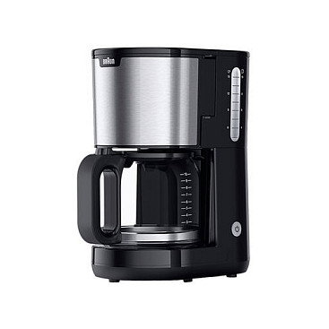 Braun Máquina espresso totalmente automática KF 1500, 1000 W, para café molido, jarra 10 tazas, color negro/edelstahl, con función anti goteo y apagado automático Braun Máquina espresso totalmente automática KF 1500, 1000 W, para café molido, jarra 10 tazas, color negro/edelstahl, con función anti goteo y apagado automático