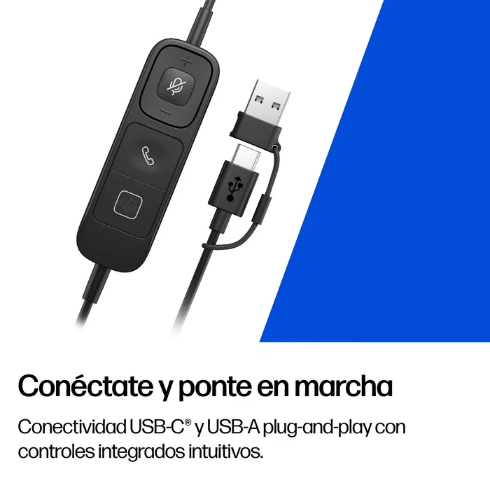 Poly HP Mission 815 Monaural USB Negro Poly HP Mission 815 Monaural USB Negro