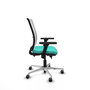 PIQUERAS Y CRESPO Silla de oficina Haches Turquesa y Blanco con mecanismo Sincro/Traslack