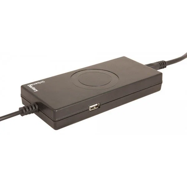 Urban Factory Adaptador de Corriente para Portátil 120W, Fuente de Alimentación Universal con 10 Conectores y Puertos USB, Compatible con Dell, HP, Lenovo, Acer, Asus