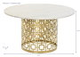 Mesa Centro Oriental DKD Home Decor Dorado Blanco 76 x 43 x 76 cm