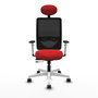PIQUERAS Y CRESPO Silla de oficina Zulema Rojo/Negro con Mecanismo Sincro/Traslack
