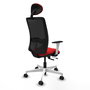 PIQUERAS Y CRESPO Silla de oficina Zulema Rojo/Negro con Mecanismo Sincro/Traslack