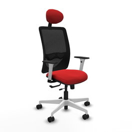 PIQUERAS Y CRESPO Silla de oficina Zulema Rojo/Negro con Mecanismo Sincro/Traslack
