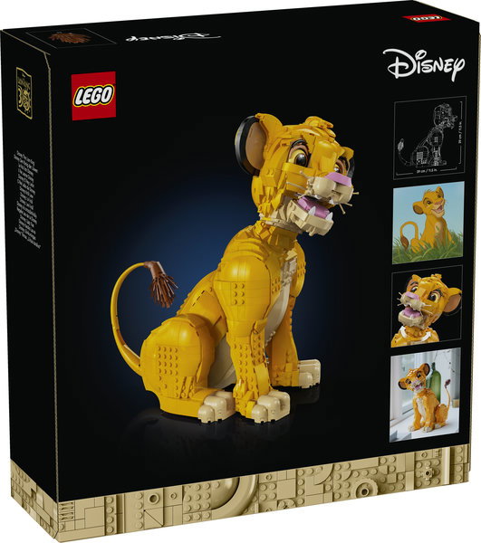 LEGO Disney El Rey León: Simba Joven - Set de Construcción para Adultos 30 Aniversario