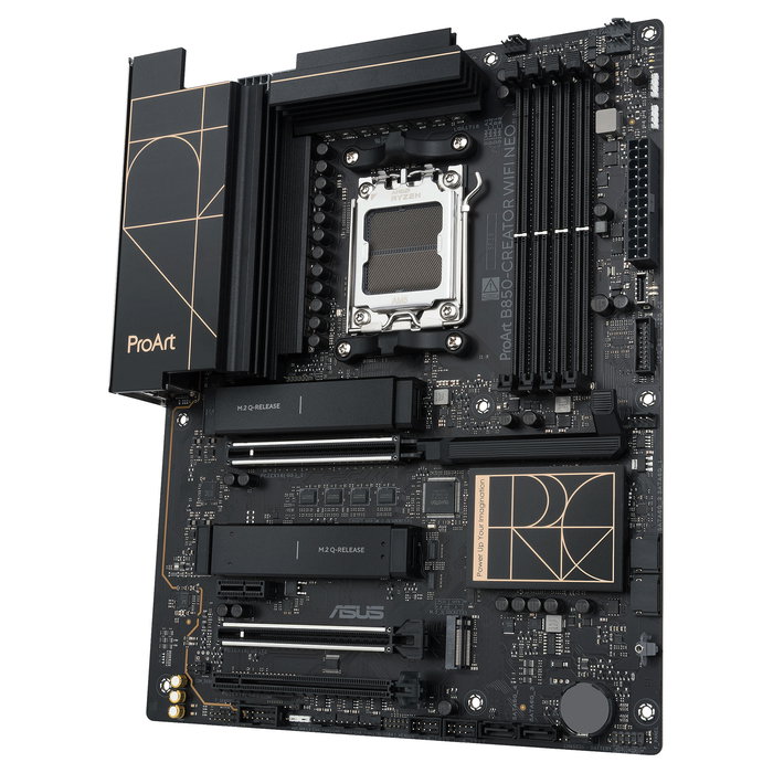 ASUS ProArt B850-Creator WiFi Neo Placa Base AMD AM5, ATX, DDR5, Wi-Fi 7, Bluetooth, 256 GB Max, 7680x4320, Compatible con Ryzen 7000/8000/9000 Series, Chipset AMD B850