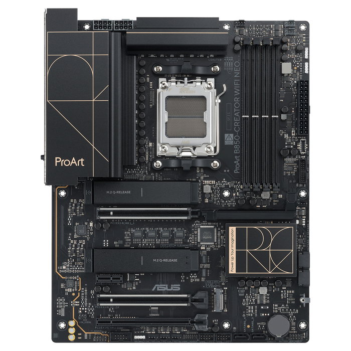 ASUS ProArt B850-Creator WiFi Neo Placa Base AMD AM5, ATX, DDR5, Wi-Fi 7, Bluetooth, 256 GB Max, 7680x4320, Compatible con Ryzen 7000/8000/9000 Series, Chipset AMD B850