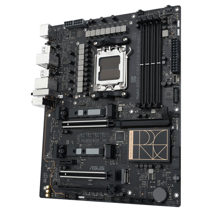 ASUS ProArt B850-Creator WiFi Neo Placa Base AMD AM5, ATX, DDR5, Wi-Fi 7, Bluetooth, 256 GB Max, 7680x4320, Compatible con Ryzen 7000/8000/9000 Series, Chipset AMD B850