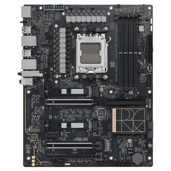 ASUS ProArt B850-Creator WiFi Neo Placa Base AMD AM5, ATX, DDR5, Wi-Fi 7, Bluetooth, 256 GB Max, 7680x4320, Compatible con Ryzen 7000/8000/9000 Series, Chipset AMD B850