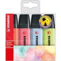 Stabilo Boss 70 Estuche de 4 Marcadores Fluorescentes Colores Pastel Surtidos