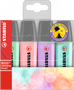 Stabilo Boss 70 Estuche de 4 Marcadores Fluorescentes Colores Pastel Surtidos