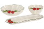 DKD Home Decor Cuenco de Gres Tomates Blanco