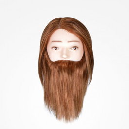 Bifull Cabeza de Maniquí Hombre con Barba Castaño Claro 18 cm