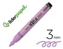 Liderpapel Rotulador Acrílico Base Agua para Todo Tipo de Superficie, Punta Redonda 3 mm, Color Lila