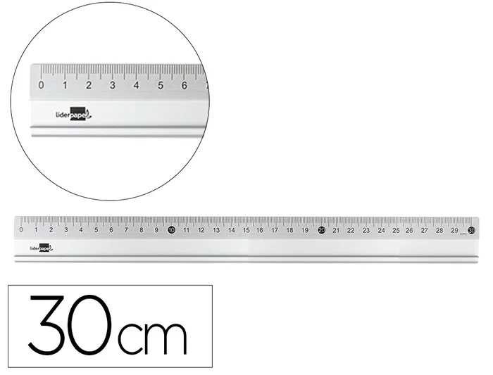 Liderpapel Regla Metálica de Aluminio, 30 cm, Base Milimetrada y Biselada, Colores Surtidos Liderpapel Regla Metálica de Aluminio, 30 cm, Base Milimetrada y Biselada, Colores Surtidos