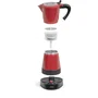 Livoo Cafetera Eléctrica Italiana DOD117RC - 480 W - Capacidad 300 ml (6 Tazas) - Color Rojo/Negro