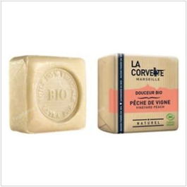 LA CORVETTE Jabon En Pastilla Melocoton De Viña 100Gr. Bio COSMOS ORGANIC