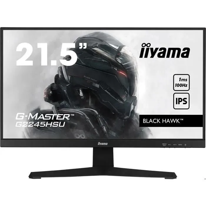 Iiyama Monitor G2245HSU-B2 22,5" FHD IPS 100 Hz 1 ms HUB HDMI/DP/USB Negro Iiyama Monitor G2245HSU-B2 22,5" FHD IPS 100 Hz 1 ms HUB HDMI/DP/USB Negro