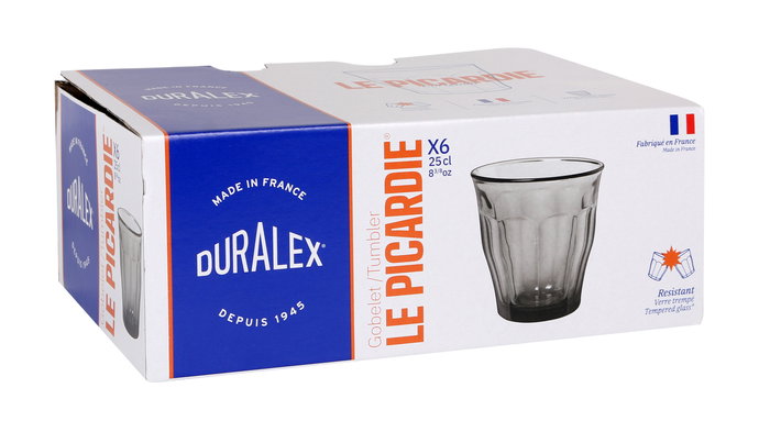 Duralex Set 6 Vasos Picardie 25 cl Gris (12 Cajas)