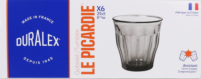 Duralex Set 6 Vasos Picardie 25 cl Gris (12 Cajas)