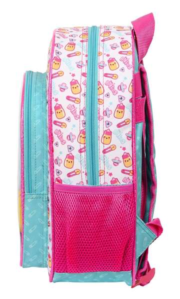 Mochila Escolar The Bellies 26 x 34 x 11 cm Morado Turquesa Blanco
