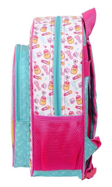 Mochila Escolar The Bellies 26 x 34 x 11 cm Morado Turquesa Blanco