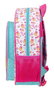 Mochila Escolar The Bellies 26 x 34 x 11 cm Morado Turquesa Blanco