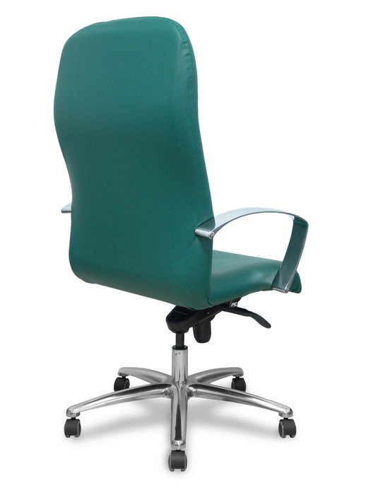 Sillón Caudete con mecanismo Basculante avanzado tapizada con Similpiel color Verde botella. Equipado con Base aluminio, Brazos fijos y Ruedas de parqué Sillón Caudete con mecanismo Basculante avanzado tapizada con Similpiel color Verde botella. Equipado con Base aluminio, Brazos fijos y Ruedas de parqué