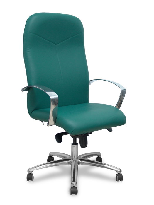 Sillón Caudete con mecanismo Basculante avanzado tapizada con Similpiel color Verde botella. Equipado con Base aluminio, Brazos fijos y Ruedas de parqué Sillón Caudete con mecanismo Basculante avanzado tapizada con Similpiel color Verde botella. Equipado con Base aluminio, Brazos fijos y Ruedas de parqué