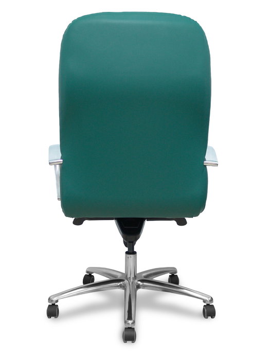 Sillón Caudete con mecanismo Basculante avanzado tapizada con Similpiel color Verde botella. Equipado con Base aluminio, Brazos fijos y Ruedas de parqué Sillón Caudete con mecanismo Basculante avanzado tapizada con Similpiel color Verde botella. Equipado con Base aluminio, Brazos fijos y Ruedas de parqué