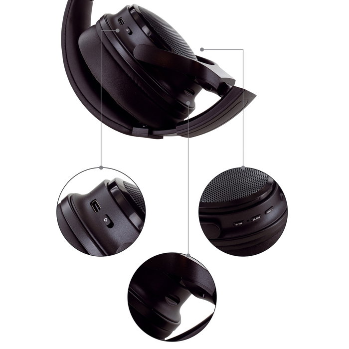 Be Mix Cascos Con Altavoz 2 En 1 - Auriculares Inalámbricos Bluetooth con USB-C y 25h de Autonomía para Música y Llamadas Be Mix Cascos Con Altavoz 2 En 1 - Auriculares Inalámbricos Bluetooth con USB-C y 25h de Autonomía para Música y Llamadas