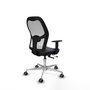 PIQUERAS Y CRESPO Silla de oficina Jorquera Gris/Blanco con mecanismo Sincro/Traslack