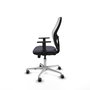 PIQUERAS Y CRESPO Silla de oficina Jorquera Gris/Blanco con mecanismo Sincro/Traslack