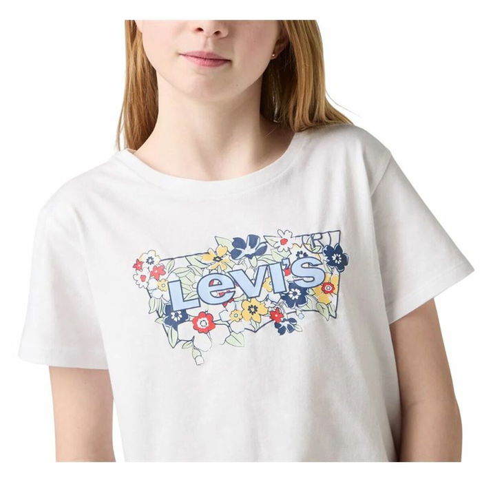 Camiseta de Manga Corta Infantil Levi's Lvg Ss Batwing Fill Blanco Camiseta de Manga Corta Infantil Levi's Lvg Ss Batwing Fill Blanco