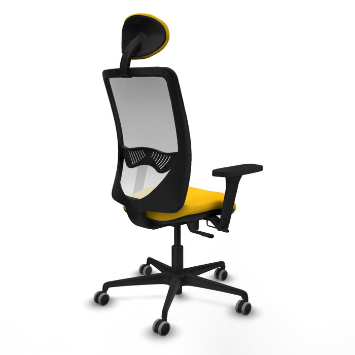 PIQUERAS Y CRESPO Silla de oficina Zulema con mecanismo Sincro/Traslack, Amarillo y Blanco PIQUERAS Y CRESPO Silla de oficina Zulema con mecanismo Sincro/Traslack, Amarillo y Blanco