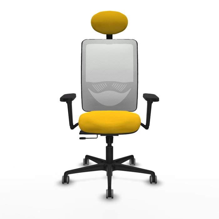 PIQUERAS Y CRESPO Silla de oficina Zulema con mecanismo Sincro/Traslack, Amarillo y Blanco PIQUERAS Y CRESPO Silla de oficina Zulema con mecanismo Sincro/Traslack, Amarillo y Blanco