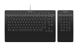 3Dconnexion Teclado USB Pro with Numpad 3DX-700093, Teclado Full-size Oficina, Con Reposamuñecas, USB, Color Negro
