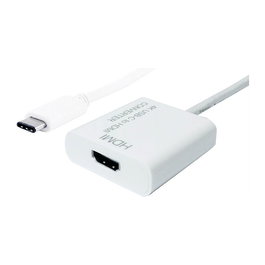 VALUE Adaptador Display USB Tipo C a HDMI 4K, Cable 0.1 m Blanco, Plug and Play