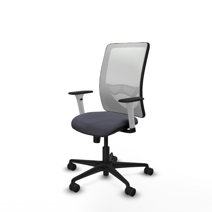 PIQUERAS Y CRESPO Silla de oficina Zulema con mecanismo Sincro, Gris oscuro y Blanco PIQUERAS Y CRESPO Silla de oficina Zulema con mecanismo Sincro, Gris oscuro y Blanco